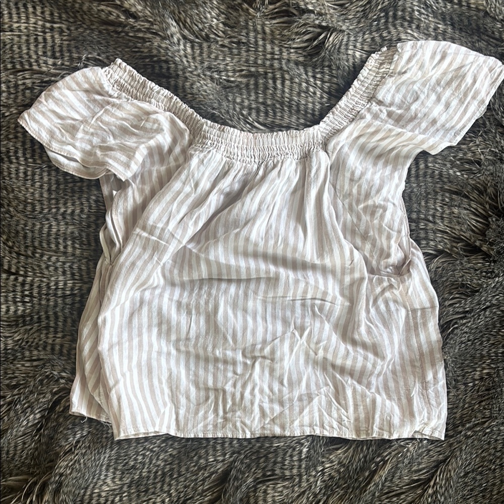 A New Day White Smocked Puff Sleeve Blouse